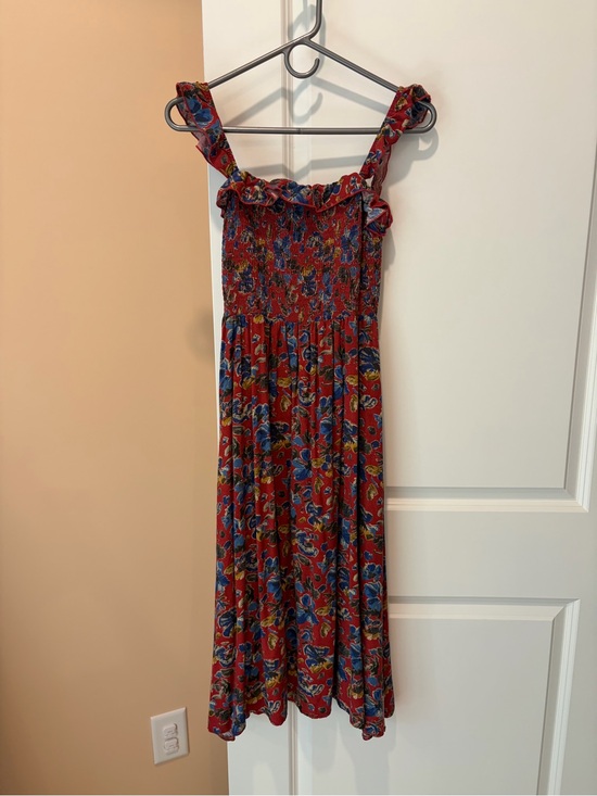 NATURAL LIFE Dresses & Skirts - Natural Life Megan Smocked Midi Dress with Ruffle Straps